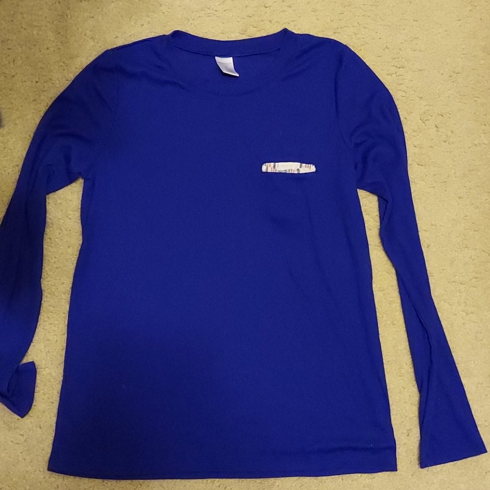 Blue sleepwear longsleeve shirt